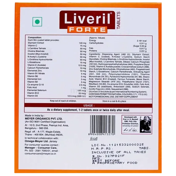 liveril forte tablet 15's